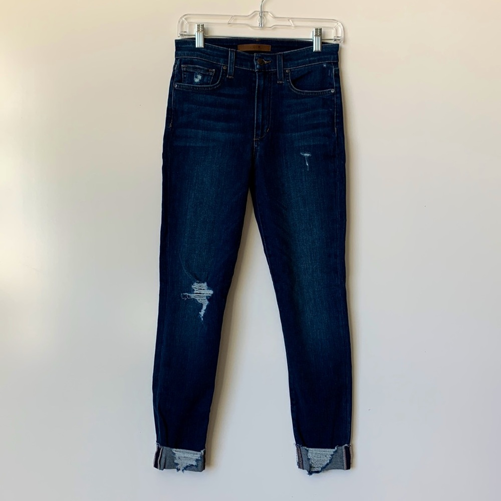EUC Joe’s Jeans Flawless High-Rise Distressed Crop Jeans